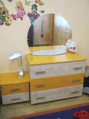 Б/у мебель в детскую (7 част., ДСП + МДФ, 5 л. эксплуатации)