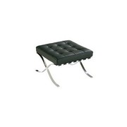 Оттоманка Барселона,  черная кожа