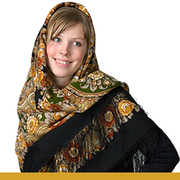 Павловопосадские шали, платки, палантины